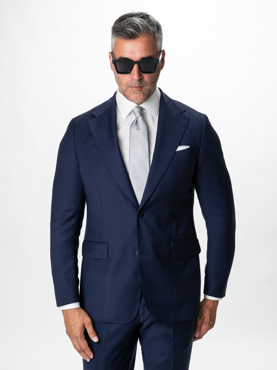 Costum Barbati Bleumarin Lana Loro Piana Super 150's BMan0100 (9)
