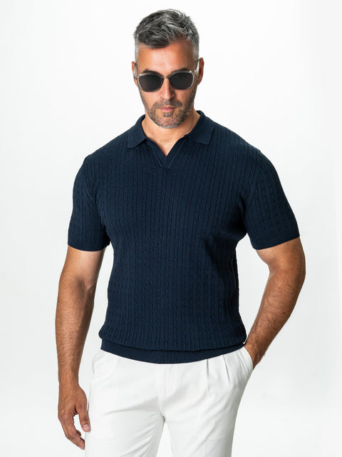 Tricou Barbati Polo Modern De Vara Bleumarin BMan297