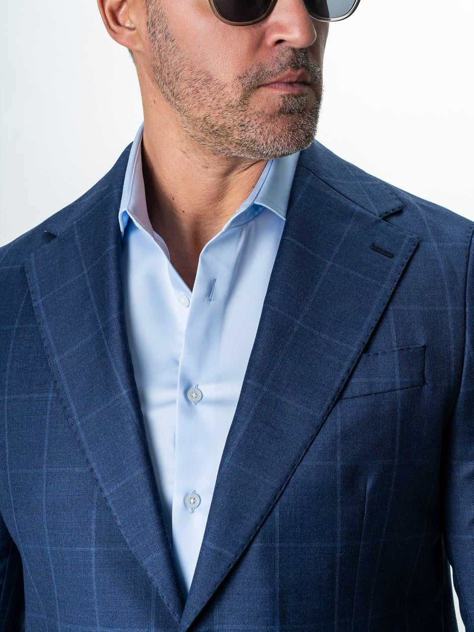 Sacou Office Barbati Bleumarin 100% Lana BMan0045 (3)
