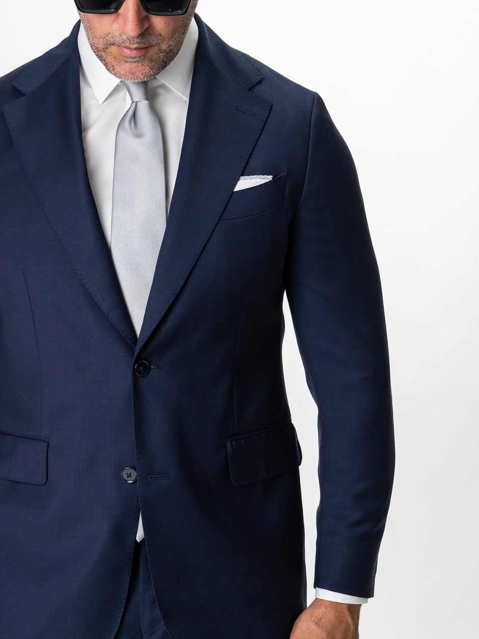 Costum Barbati Bleumarin Lana Loro Piana Super 150's BMan0100 (3)