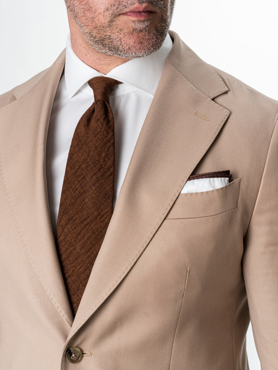 Costum Barbati Elegant Crem Inchis BMan0018 (3)