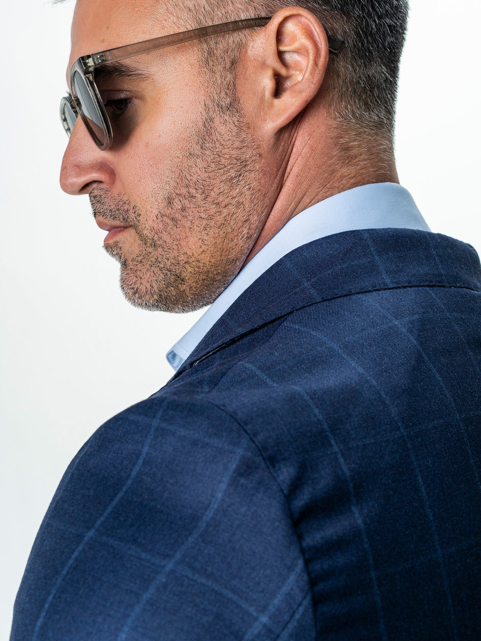 Sacou Office Barbati Bleumarin 100% Lana BMan0045 (9)