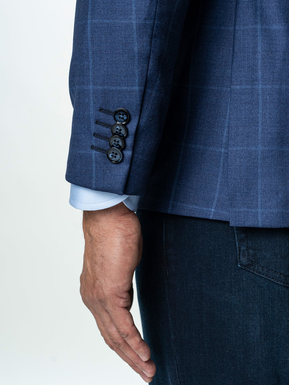 Sacou Office Barbati Bleumarin 100% Lana BMan0045 (7)