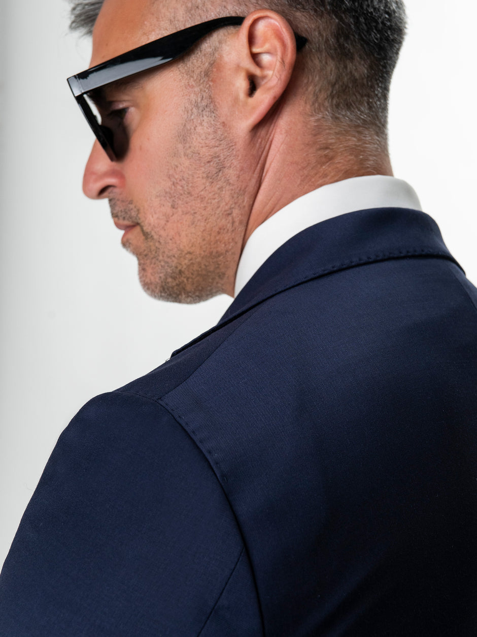 Costum Barbati Bleumarin Lana Loro Piana Super 150's BMan0100 (10)