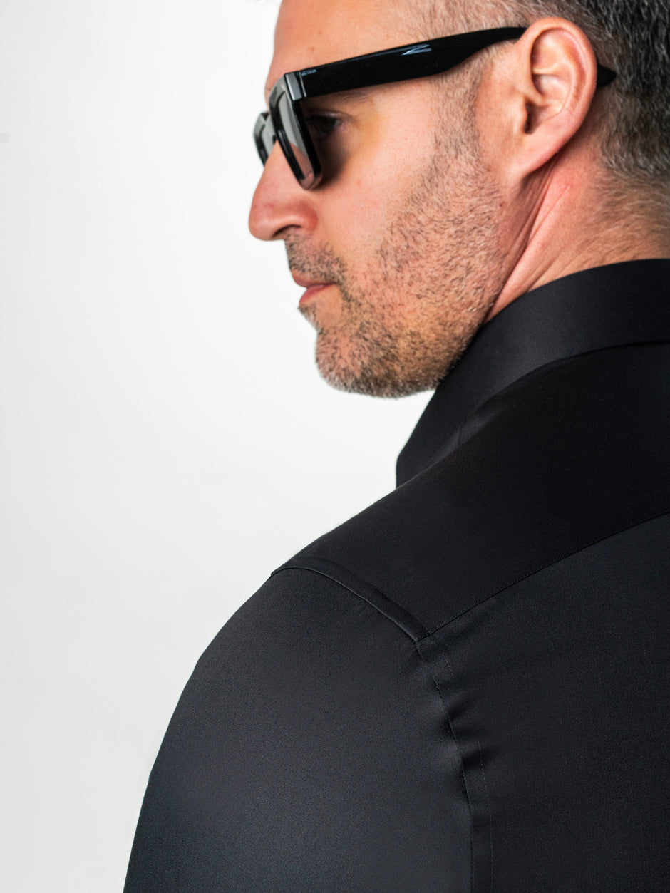 Camasa Neagra Barbati Premium Confort Fit Non Iron BMan0063 (6)