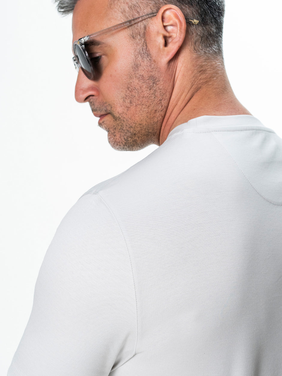 Tricou Gri Stone 100% Bumbac Egiptean Mercerizat BMan279 (6)