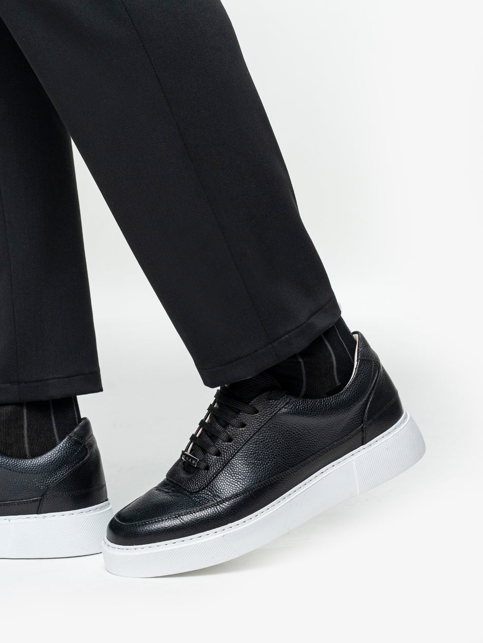 Pantaloni Barbati Casual Negri Din Lana BMan0101 (8)
