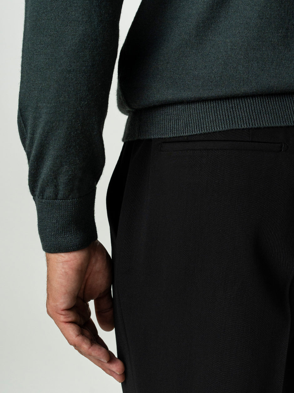 Pulover Barbati Gri Polo Din Lana Merinos BMan0051 (9)