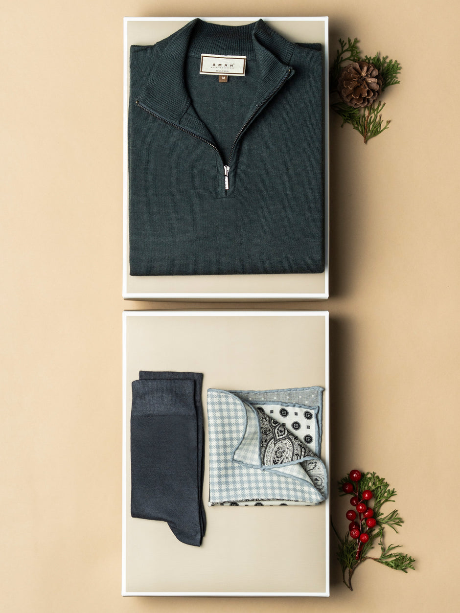 Pachet Cadou Barbati Pulover Cu Accesoriu Bman0157 (1)