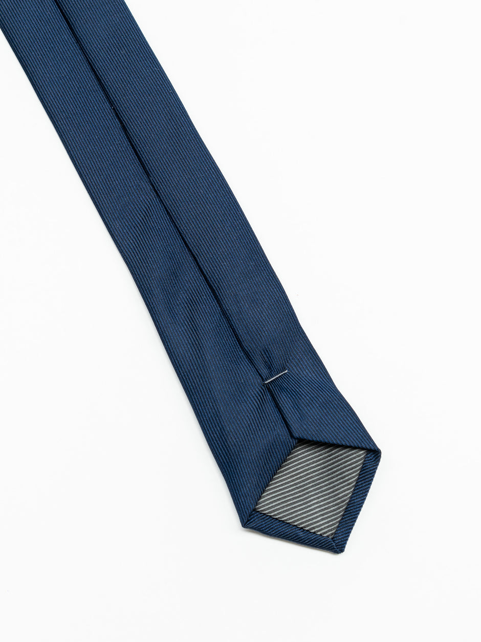 Cravata Eleganta Barbati Albastru Marine Simpla Aspect Mat BMan918 (5)