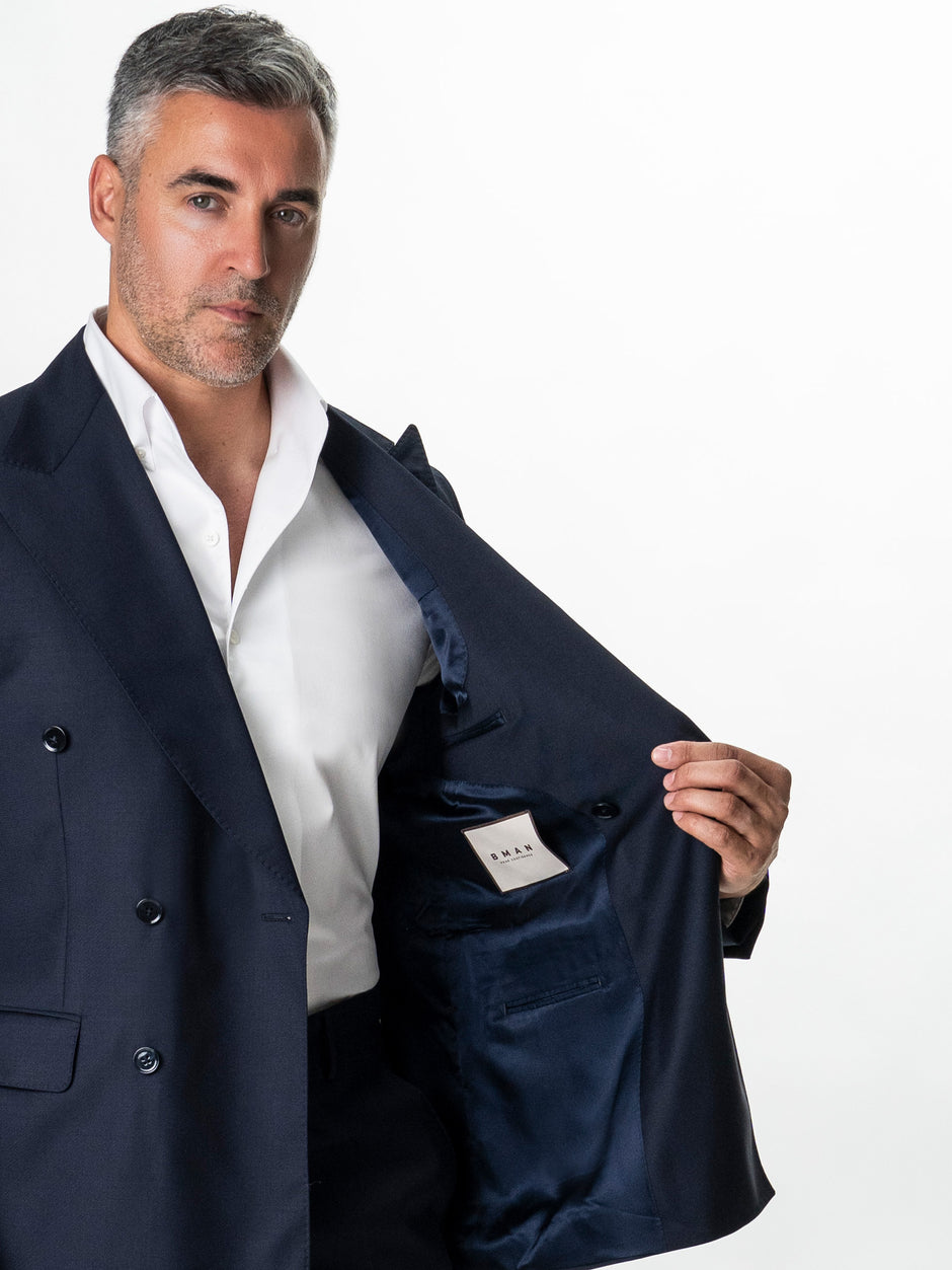 Costum Bleumarin Doua Randuri Barbati Lana Vitale Barberis Super110's BMan0052 (5)