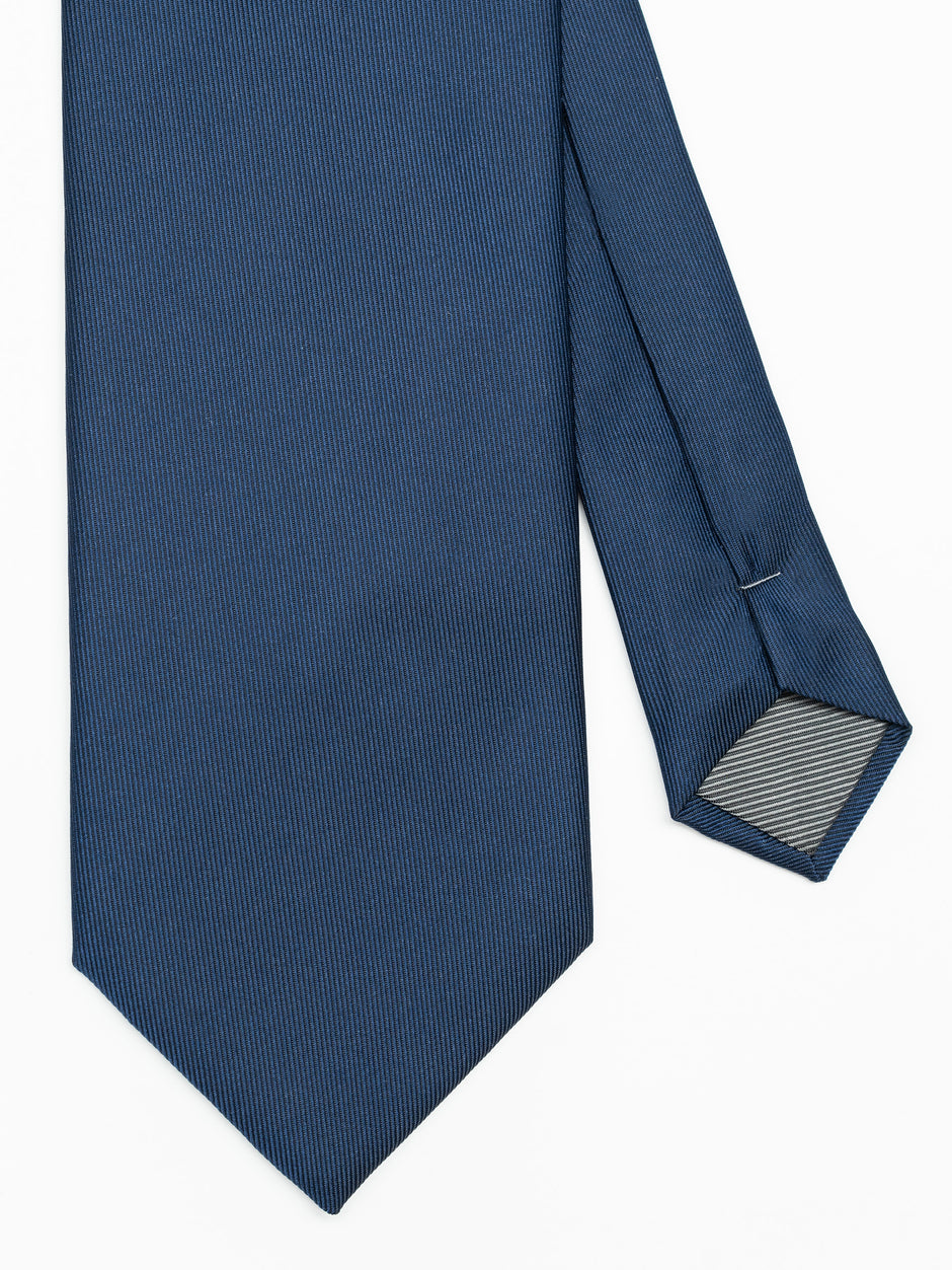 Cravata Eleganta Barbati Albastru Marine Simpla Aspect Mat BMan918 (3)