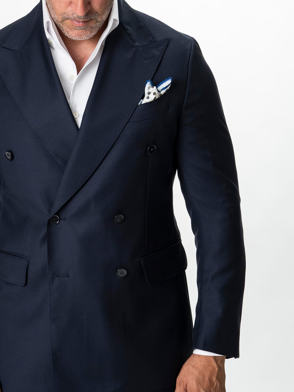 Costum Bleumarin Doua Randuri Barbati Lana Vitale Barberis Super110's BMan0052 (6)
