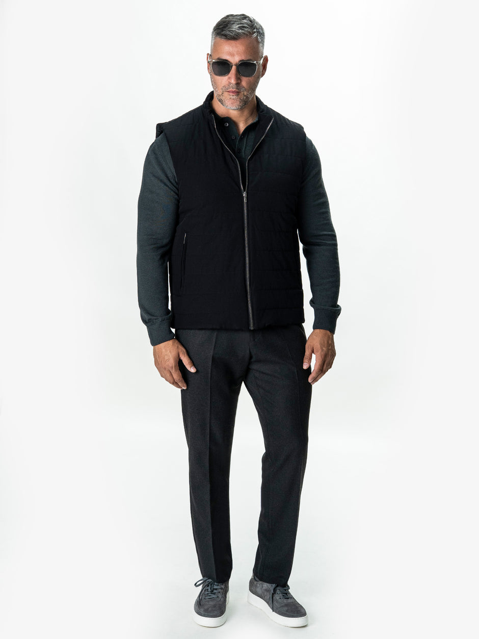 Vesta Barbati Neagra cu Fermoar Design Punto BMan0001 (6)