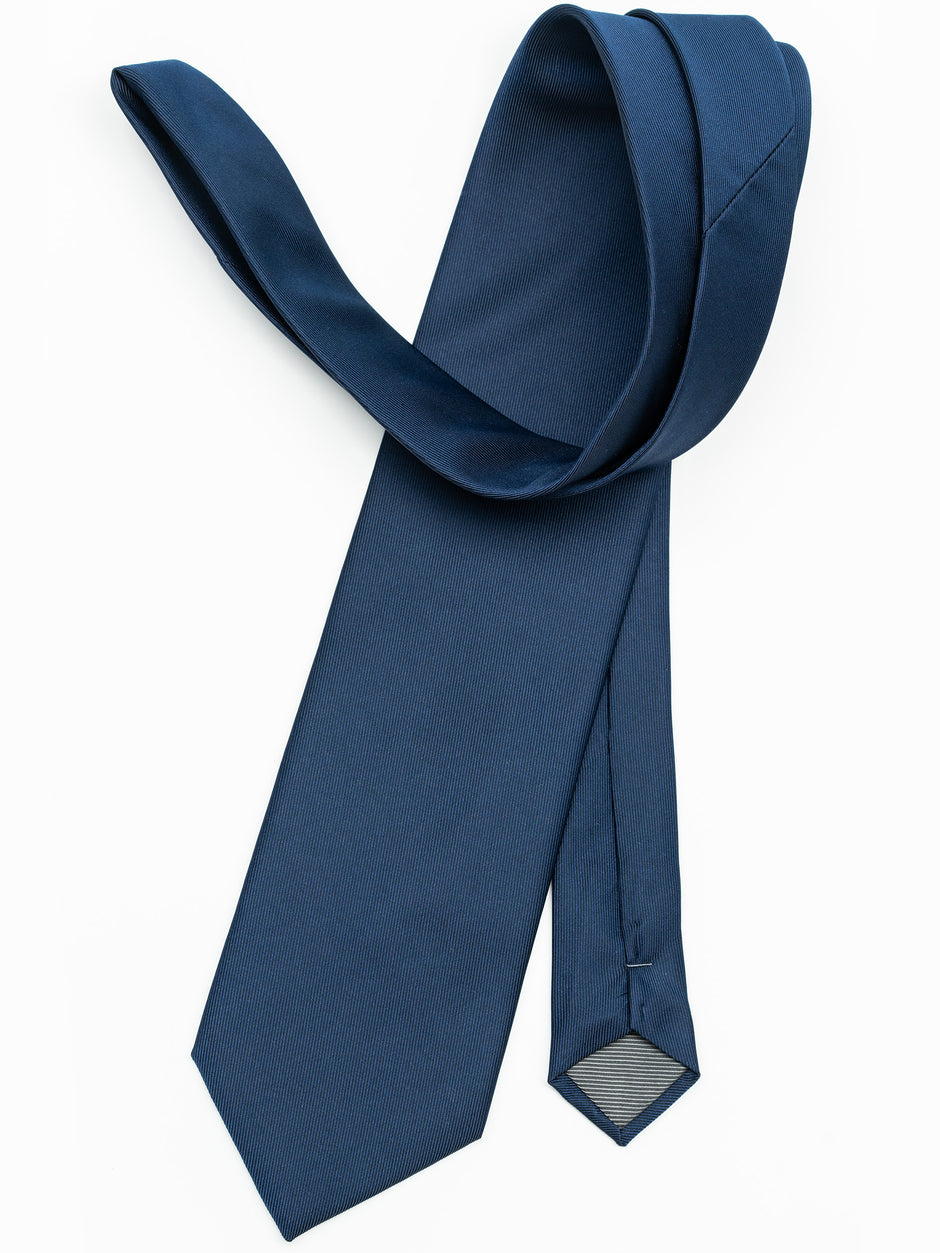 Cravata Eleganta Barbati Albastru Marine Simpla Aspect Mat BMan918 (2)