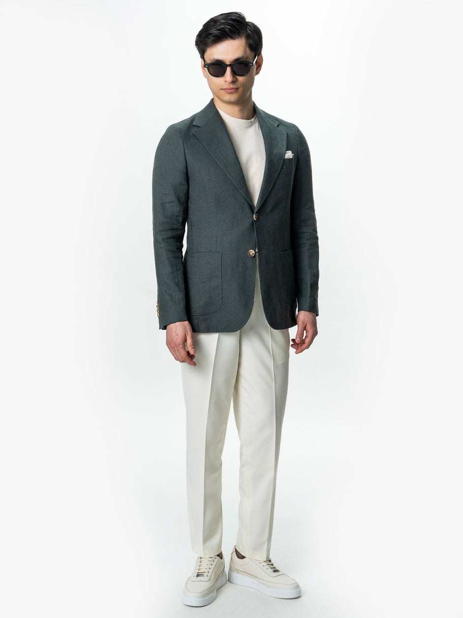 Sacou Barbati Kaki 100% In Natural Vitale Barberis BMan0053 (4)