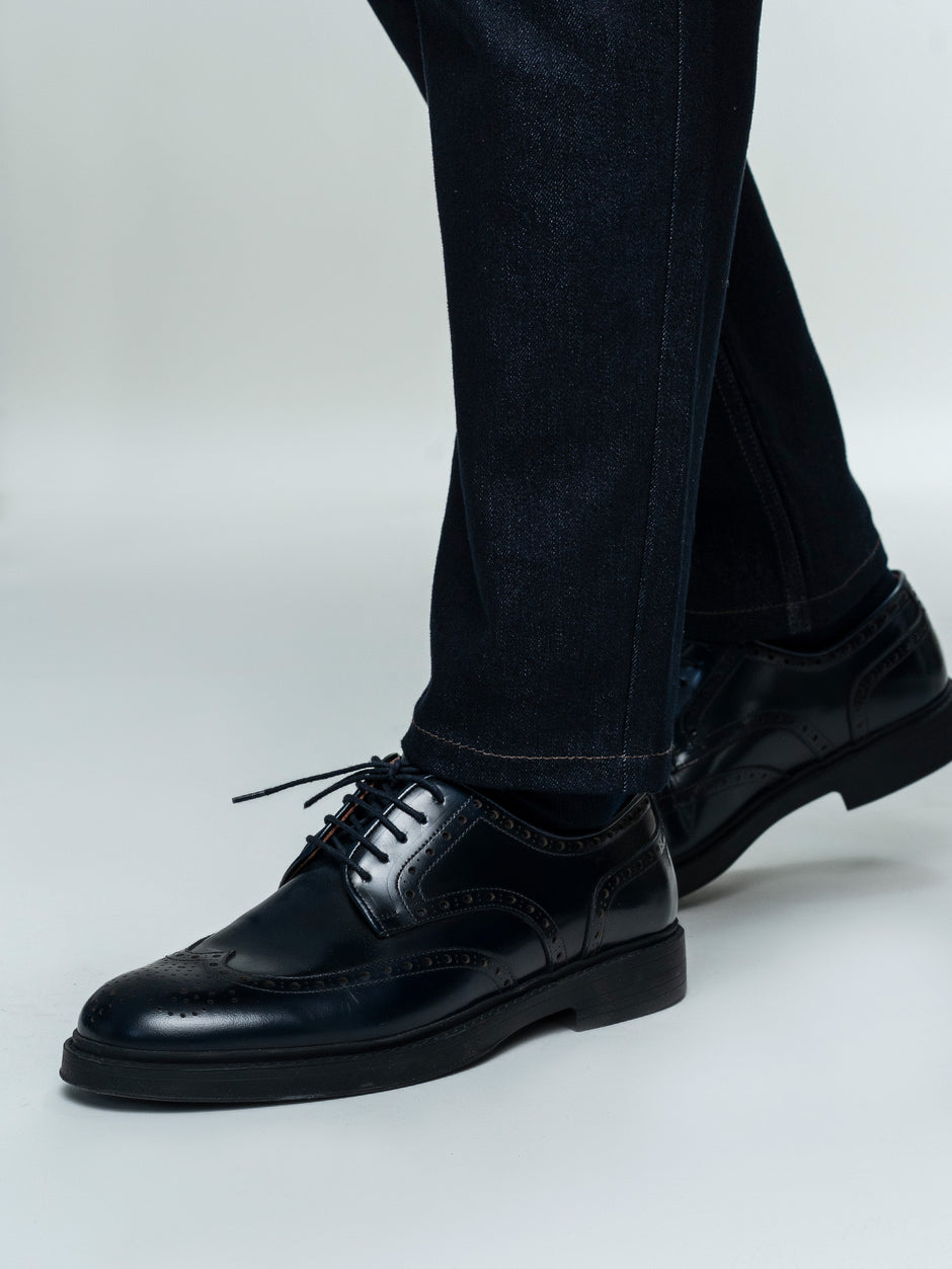 Blugi Barbati Albastru Inchis Comfort Fit Denim T400 BMan0003 (7)