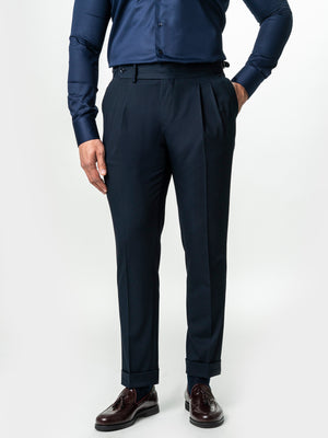 Pantaloni Barbati Design Gurkha  Bleumarin Stofa Confortabila BMan703