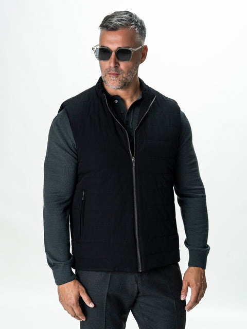 Vesta Barbati Neagra cu Fermoar Design Punto BMan0001