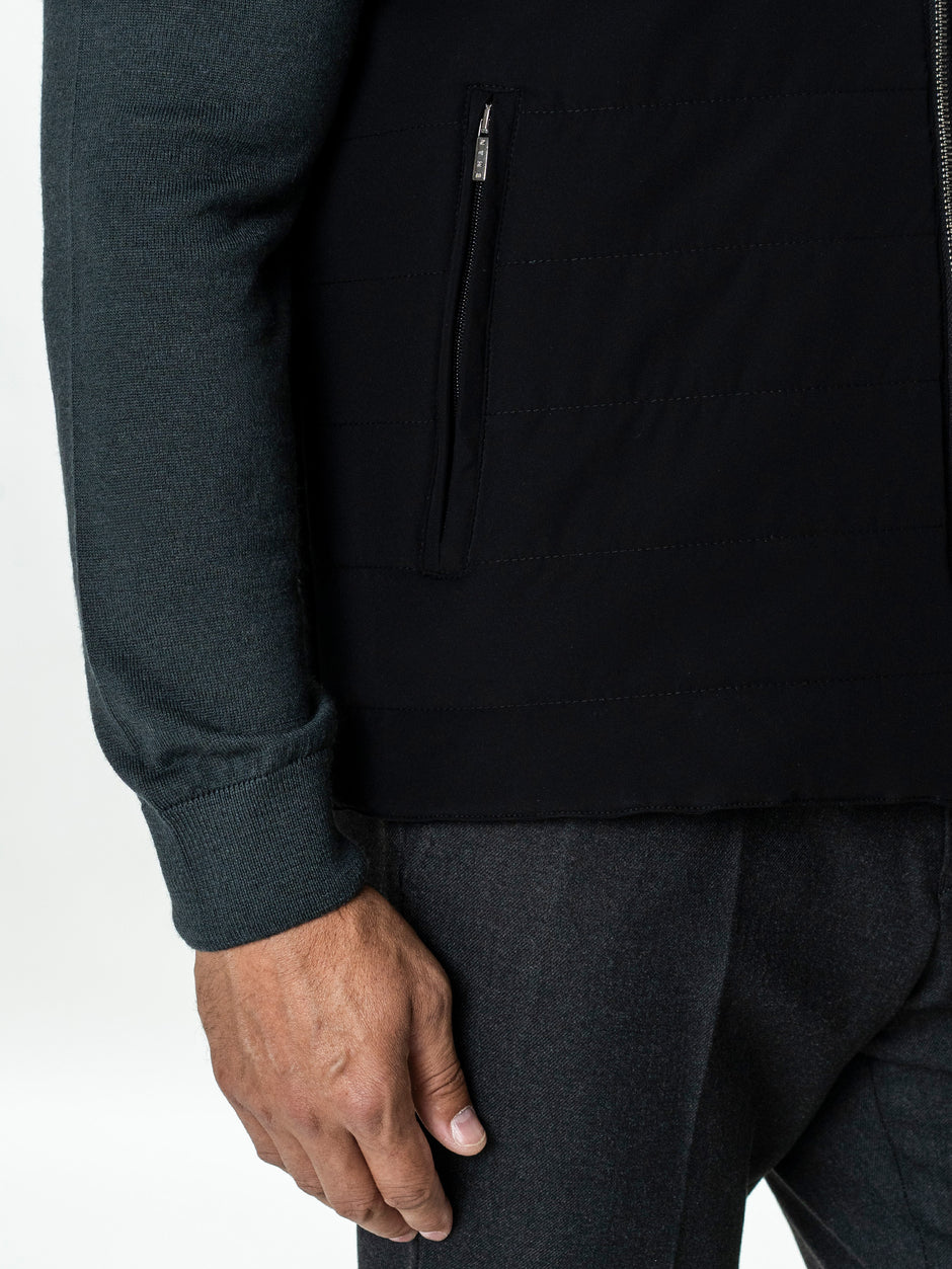 Vesta Barbati Neagra cu Fermoar Design Punto BMan0001 (4)