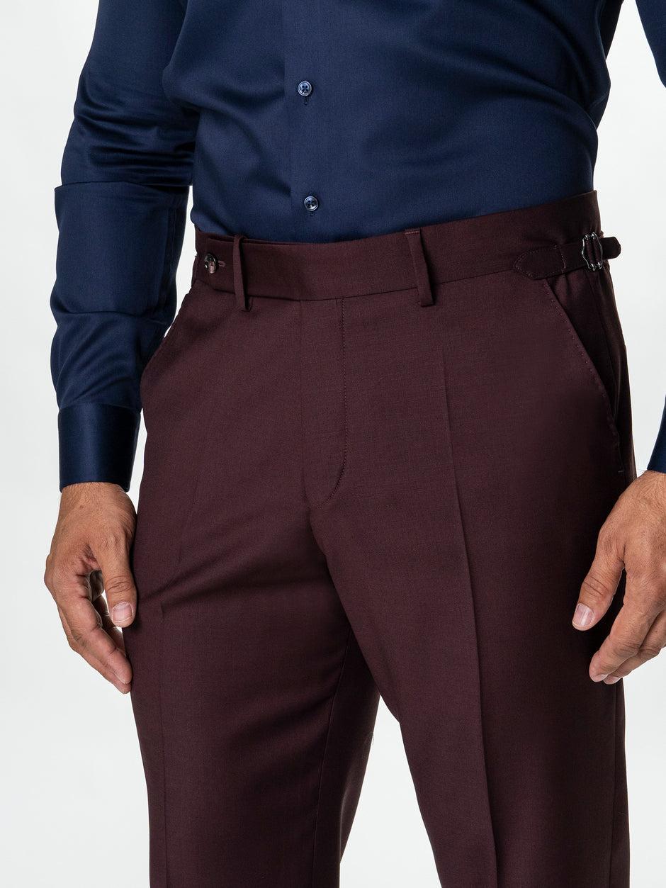 Costum Barbati Bordo 100% Lana Vitale Barberis BMan1111 (8)
