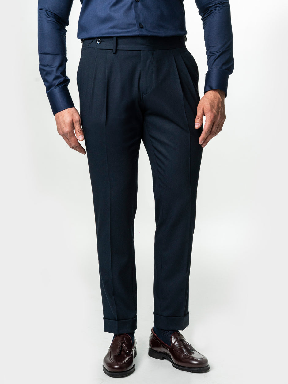 Pantaloni Barbati Design Gurkha  Bleumarin Stofa Confortabila BMan703 (4)