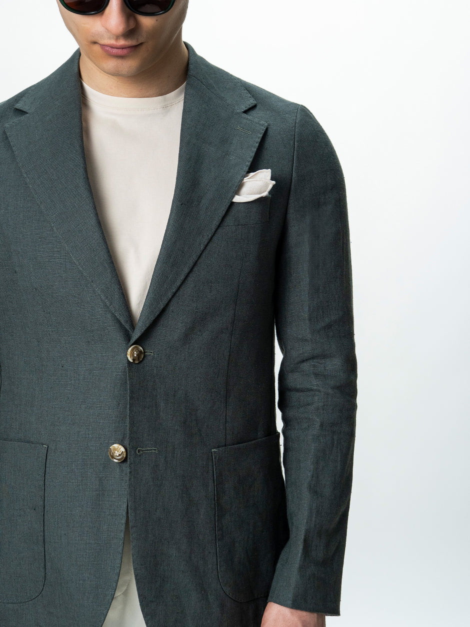 Sacou Barbati Kaki 100% In Natural Vitale Barberis BMan0053 (6)