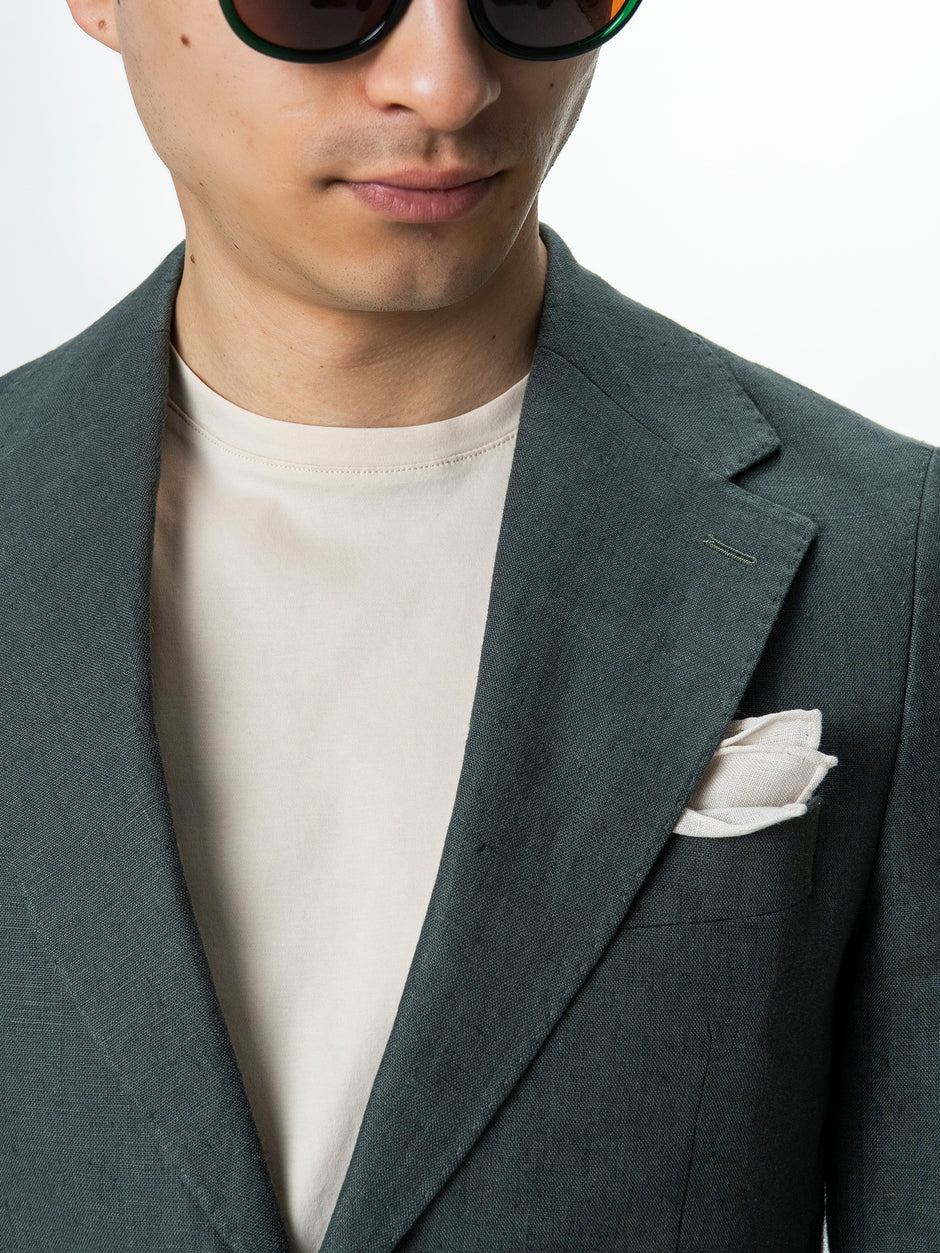 Sacou Barbati Kaki 100% In Natural Vitale Barberis BMan0053 (3)