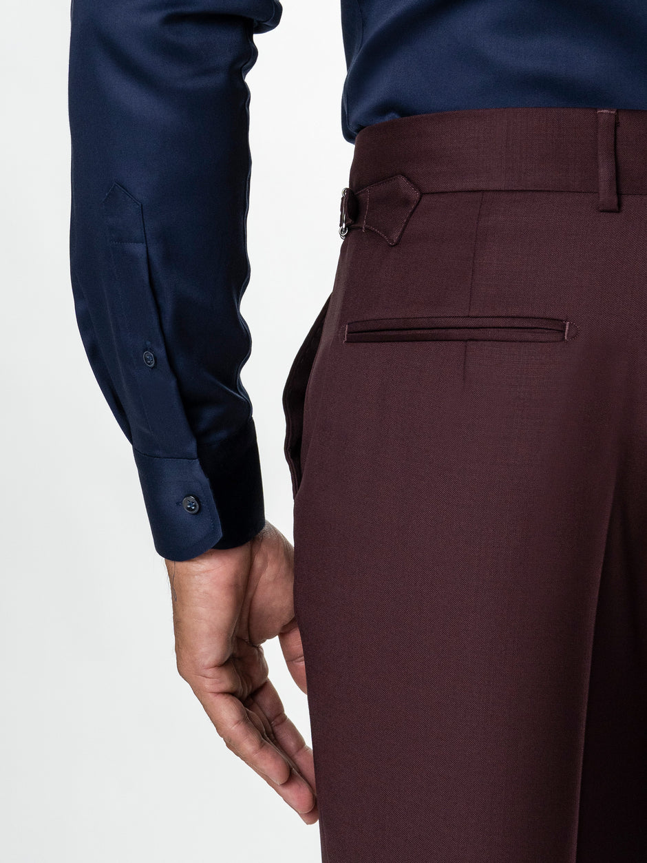 Costum Barbati Bordo 100% Lana Vitale Barberis BMan1111 (9)