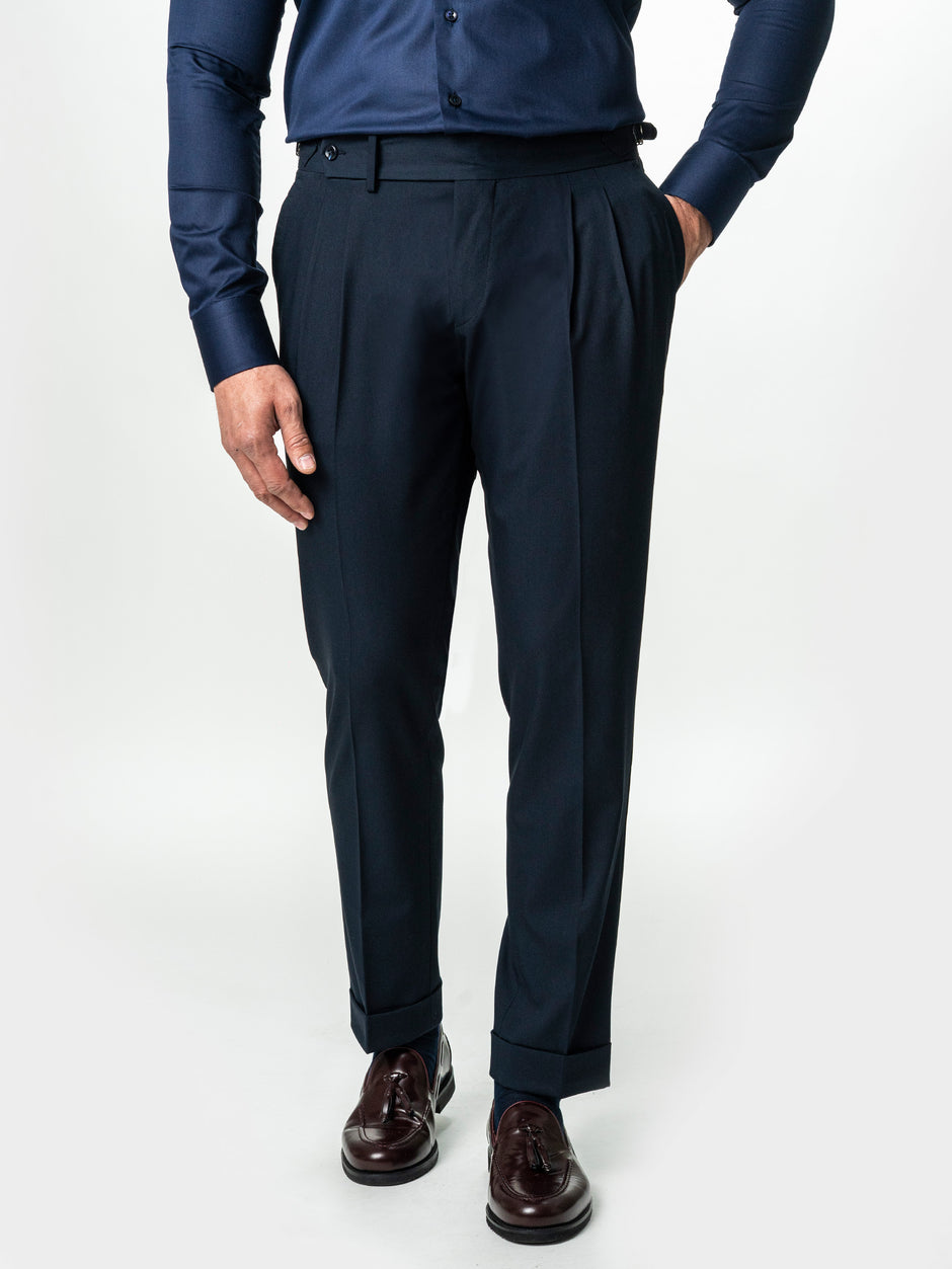 Pantaloni Barbati Design Gurkha  Bleumarin Stofa Confortabila BMan703 (8)