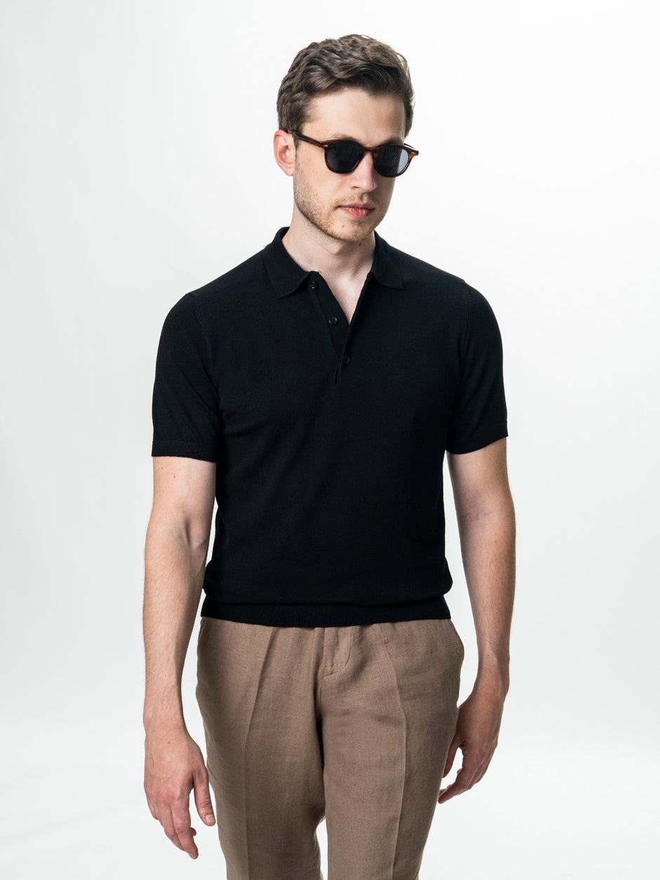 Tricou Polo Barbati Negru BMan0103 (3)
