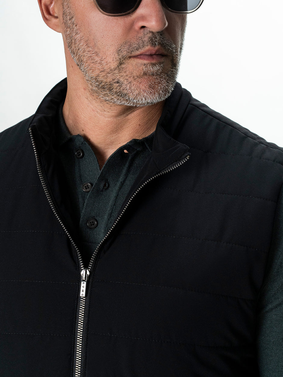 Vesta Barbati Neagra cu Fermoar Design Punto BMan0001 (5)