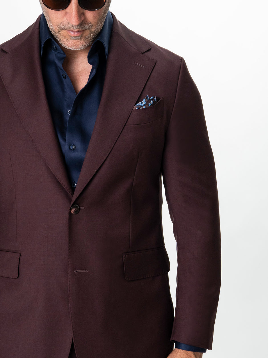Costum Barbati Bordo 100% Lana Vitale Barberis BMan1111 (5)