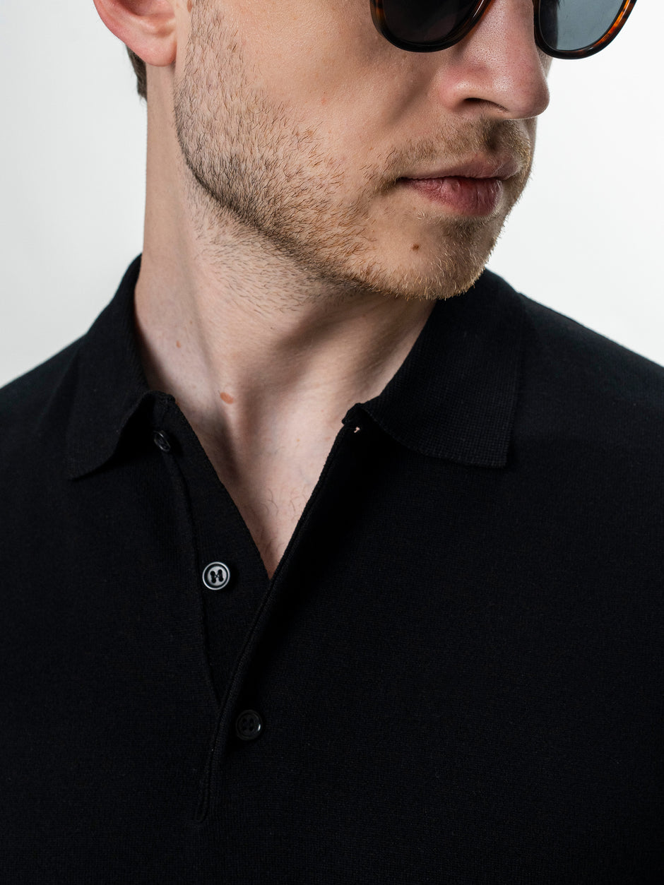 Tricou Polo Barbati Negru BMan0103 (4)