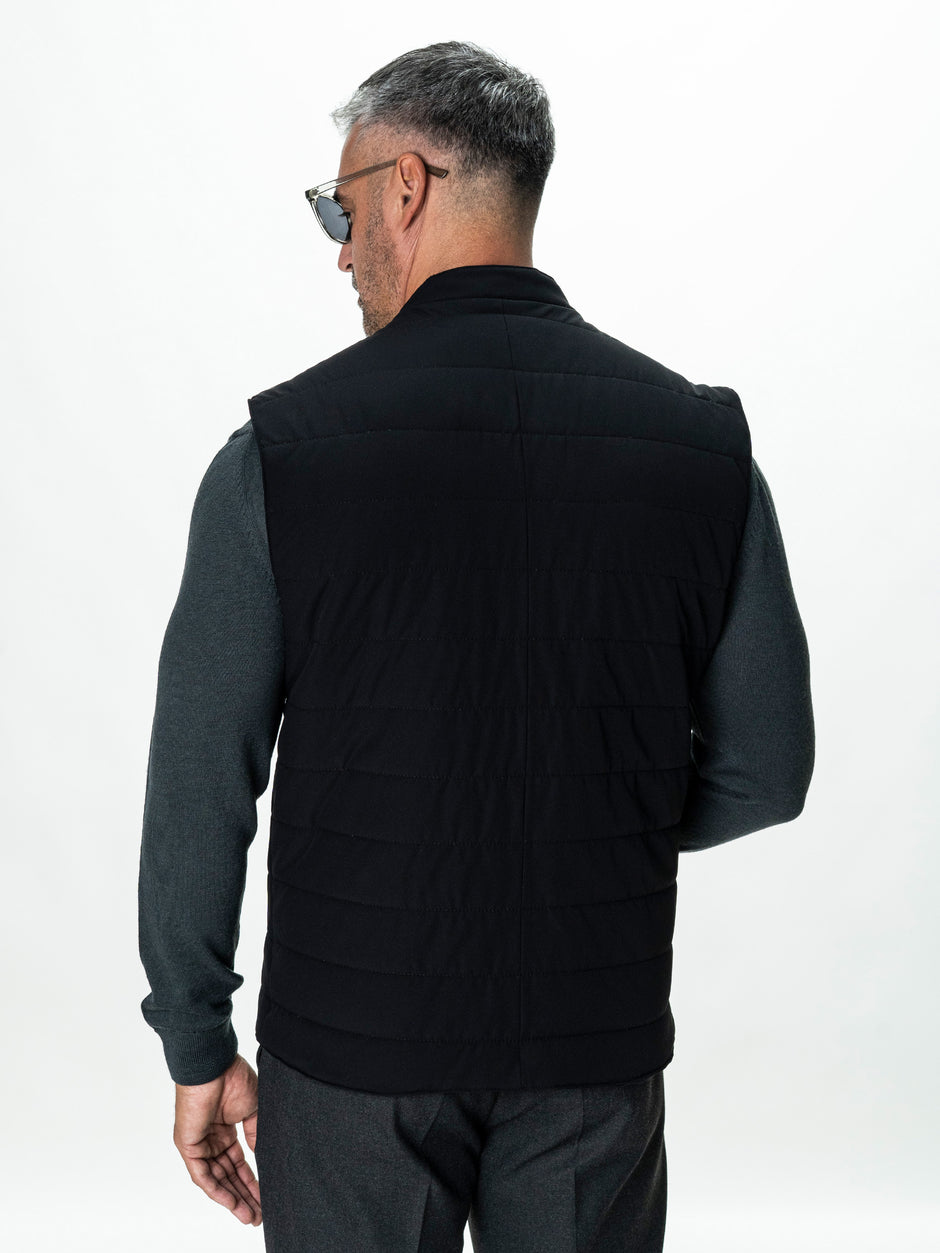 Vesta Barbati Neagra cu Fermoar Design Punto BMan0001 (8)