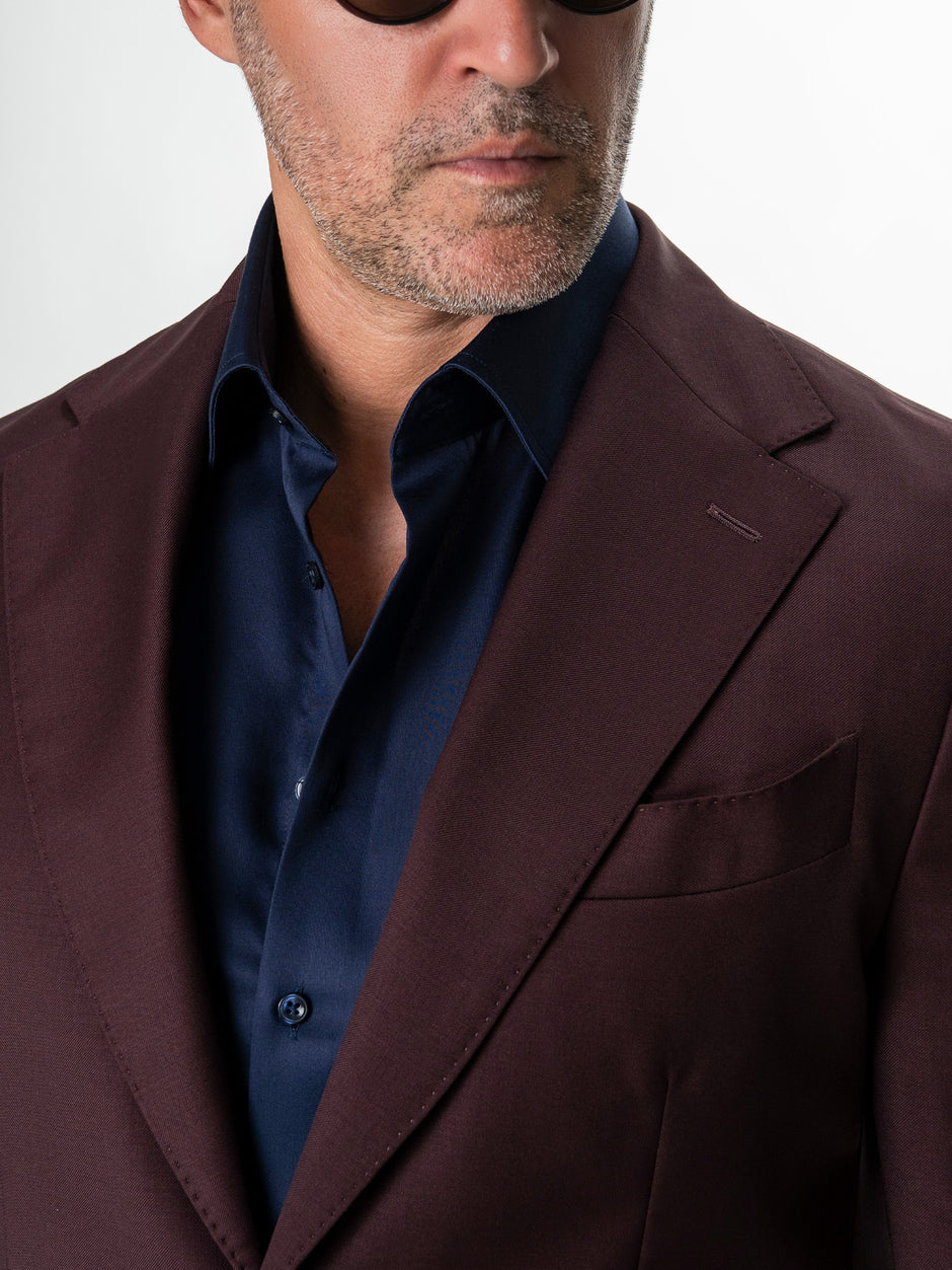 Costum Barbati Bordo 100% Lana Vitale Barberis BMan1111 (6)