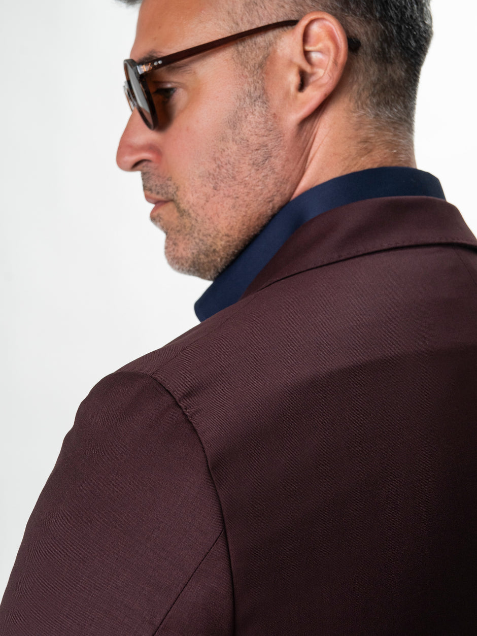 Costum Barbati Bordo 100% Lana Vitale Barberis BMan1111 (11)