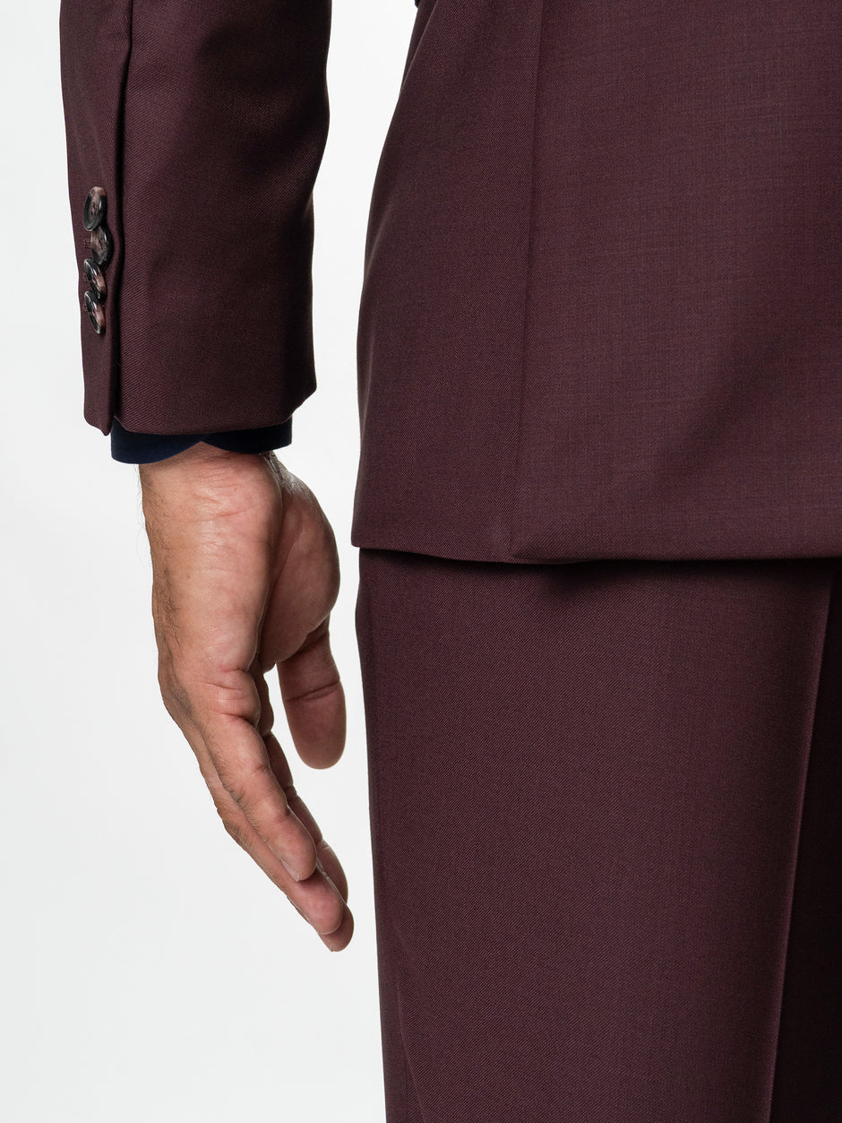 Costum Barbati Bordo 100% Lana Vitale Barberis BMan1111 (12)