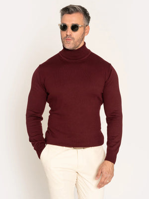 Pulover Tip Helanca Bordo Bărbați 100% Bumbac Premium Levent Cottone Toamna&Iarna BMan0007