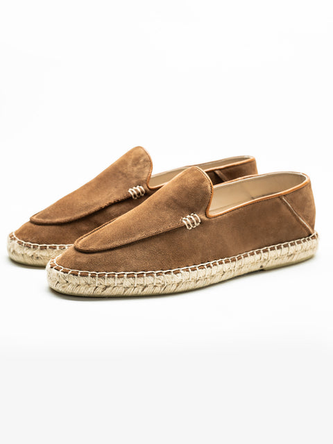 Espadrile De Vara Barbati Maro Din Piele Intoarsa Cusute Manual BMan219
