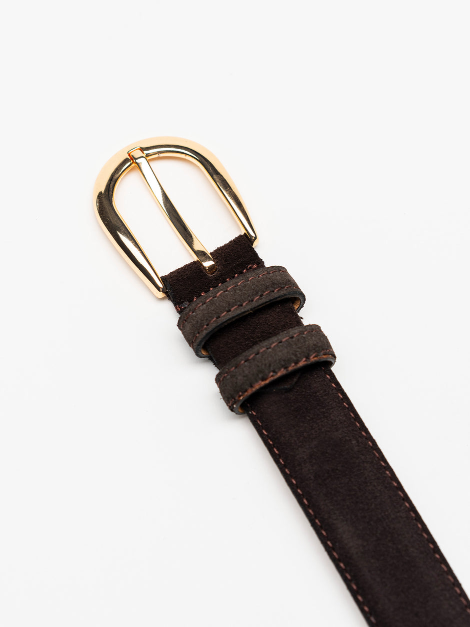 Curea Barbati Maro Inchis Din Piele Intoarsa 3cm BMan115 (3)