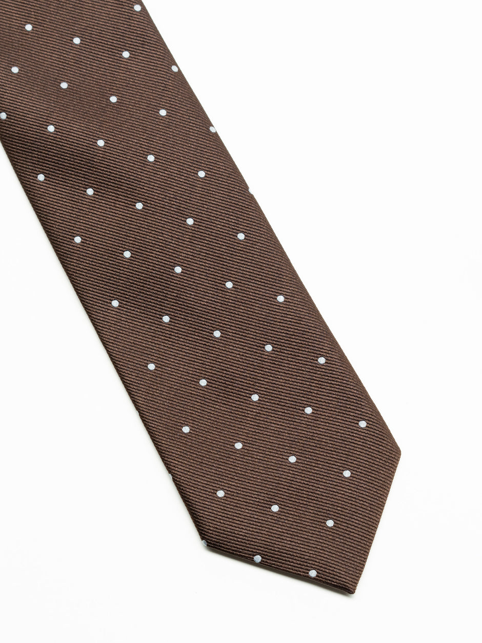 Cravata Barbati Maro Imprimeu Puncte Albe BMan917 (4)