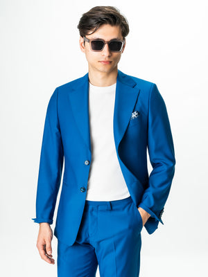 Costum Barbati Albastru Marine De Vara Smart Casual BMan0018