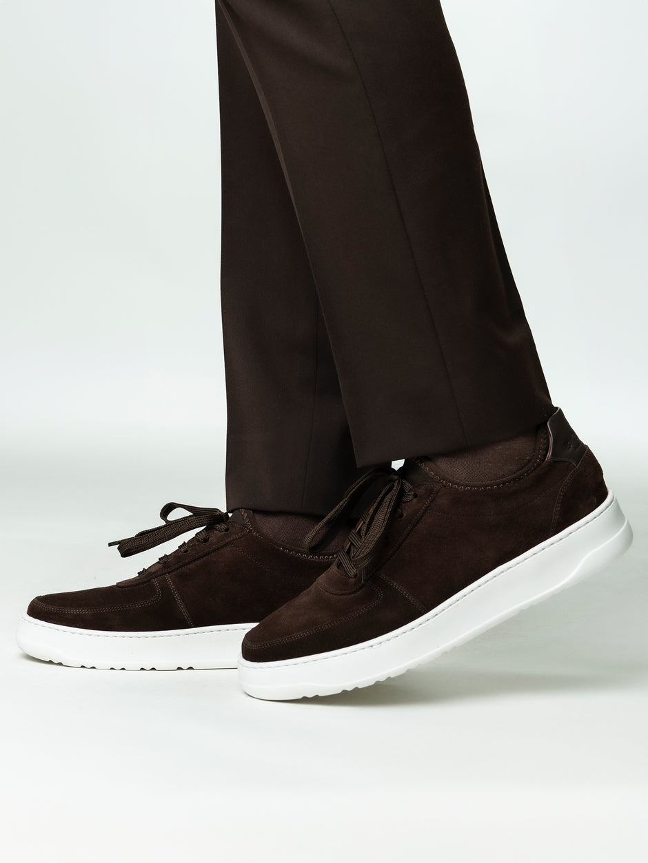 Pantofi Babati Casual Cafenii Din Piele Intoarsa Cu BMan0359 (2)