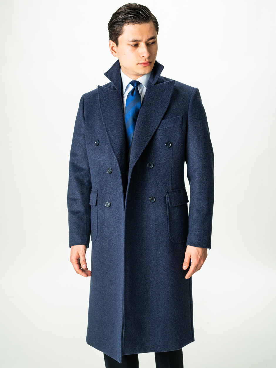 Palton Barbati Toamna-Iarna Classy Albastru Marine Design Londonez BMan0002 (4)