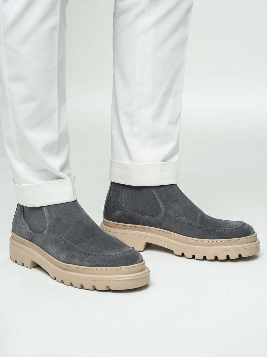 Ghete Barbati Gri Din Piele Intoarsa Cu Talpa Din Spuma BMan149 (7)