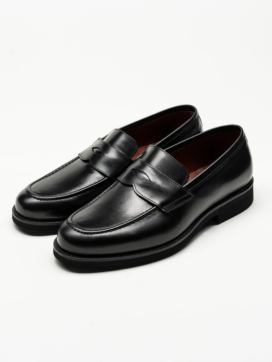 Mocasini Negru Barbati Din Piele Naturala Formal Loafers Bman222 (1)