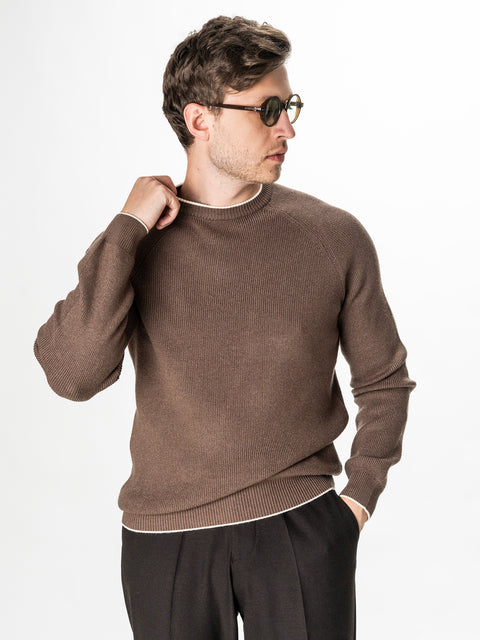 Pulover Maro Cappuccino Barbati Relaxed Fit BMan0119