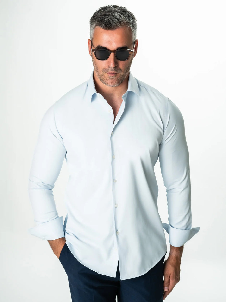 Camasa Barbati Eleganta Albastru Bleu 100% Bumbac  All Season Bman0030 (6)