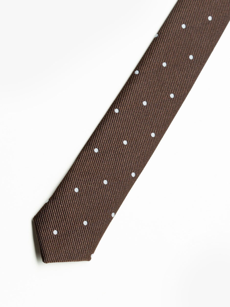 Cravata Barbati Maro Imprimeu Puncte Albe BMan917 (3)
